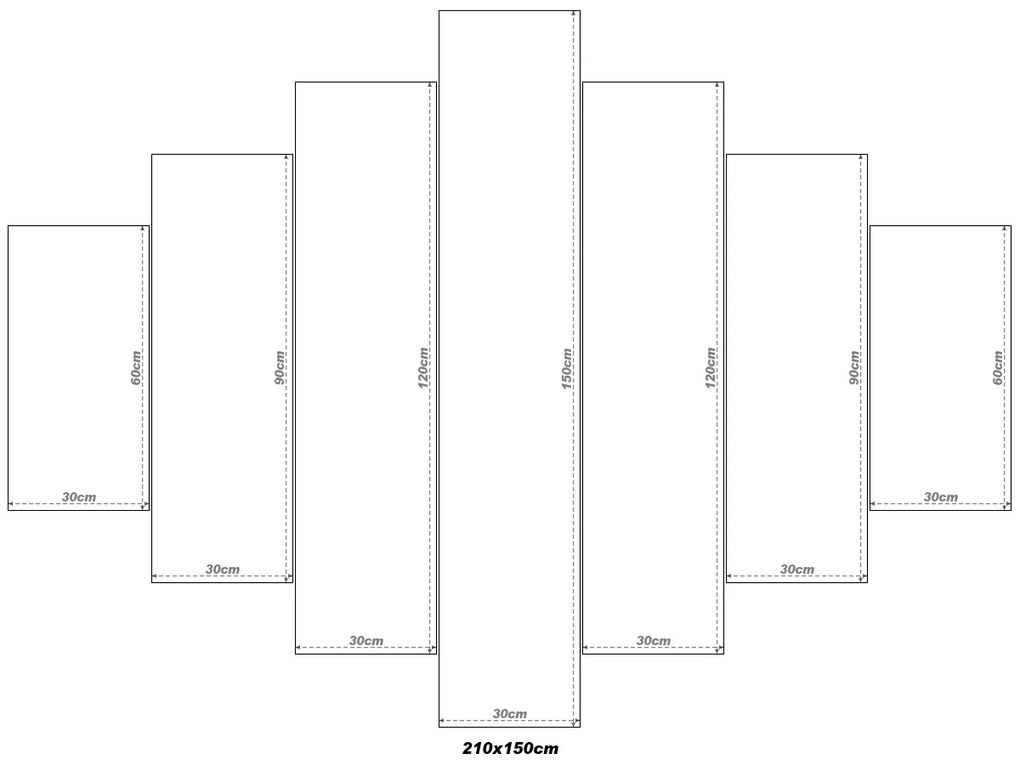 Gario 7 részes vászonkép fotóból Méret: 140 x 80 cm