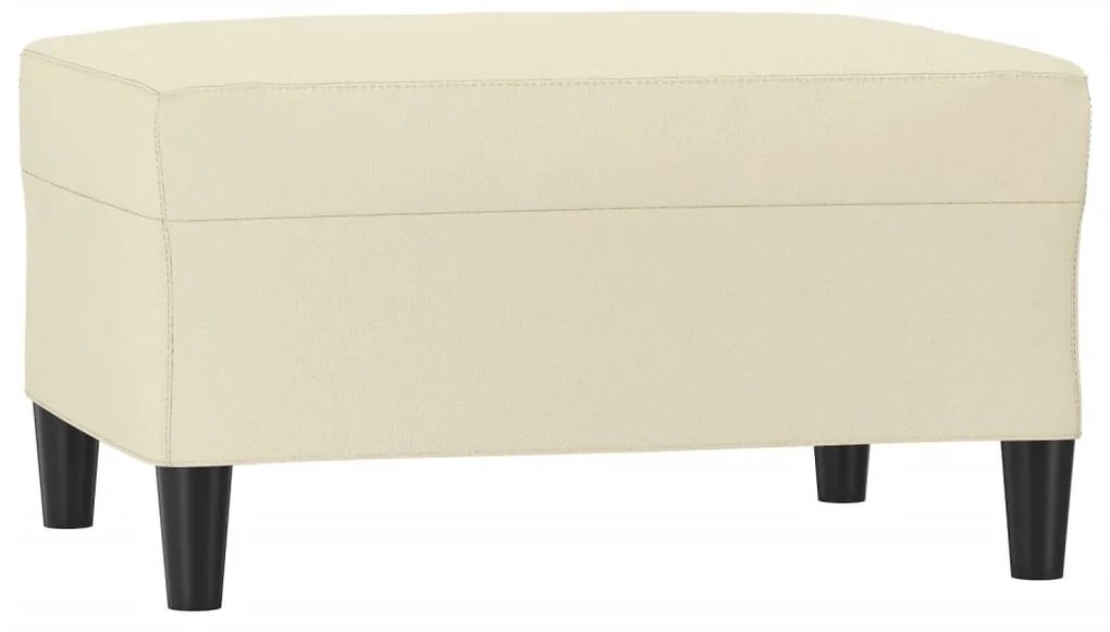 vidaXL 4 részes krémszínű műbőr ülőgarnitúra párnákkal