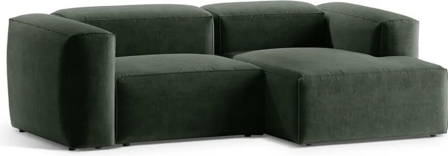 Zöld sarokkanapé (jobb oldali-heverő résszel) Bergamo – Cosmopolitan Design
