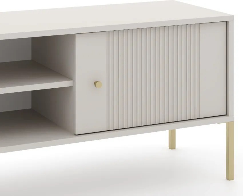 TV szekrény kasmír színben arany fogantyúkkal – ISEO IS01