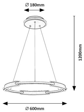 Rabalux 72229 - LED Csillár zsinóron SINDRI LED/45W/230V
