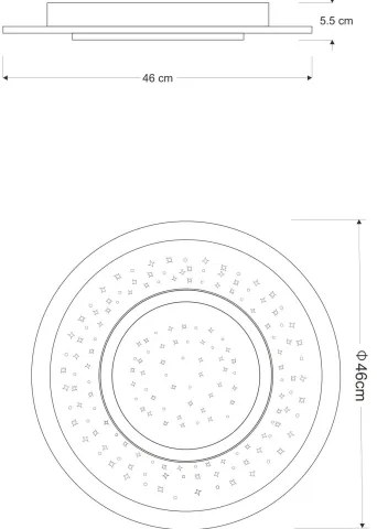 Globo 48133-44 - LED dimmelhető mennyezeti lámpa LED/44W/230V 2700-6000K + DO