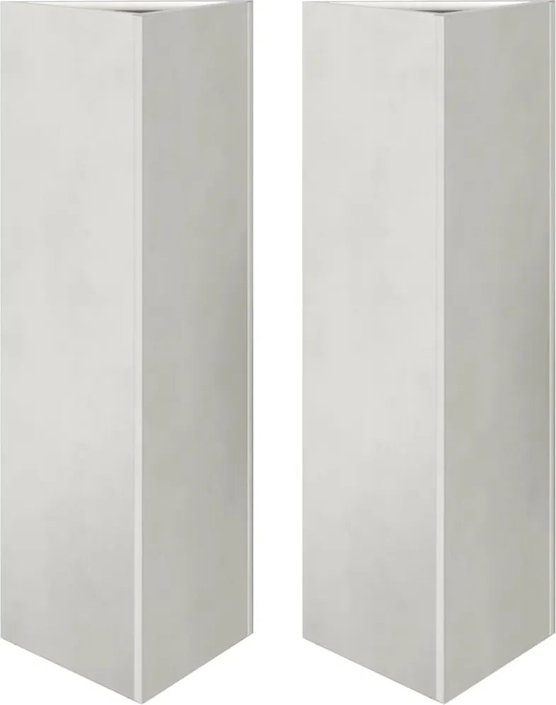 vidaXL 2 db rozsdamentes acél háromszög alakú kerti ültető 30x26x75 cm
