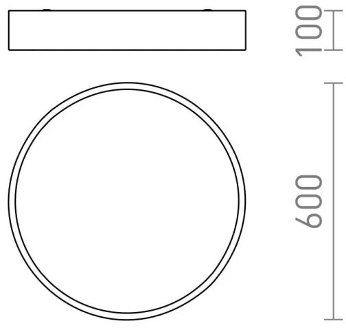 RED - Design Rendl - R13333 - LED Mennyezeti lámpa MEZZO LED/60W/230V fekete