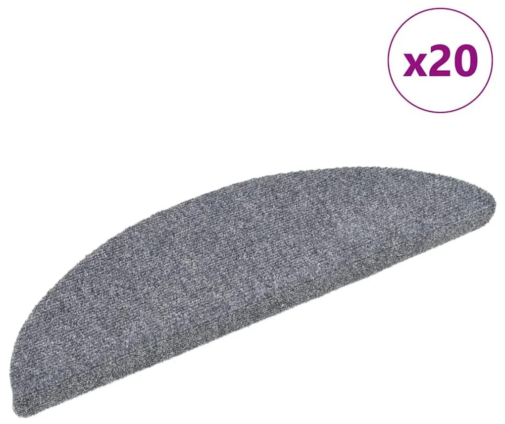 20 db világosszürke öntapadó lépcsőszőnyeg 56 x 17 x 3 cm