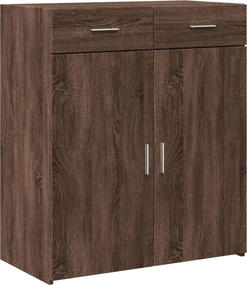 vidaXL barna tölgy színű szerelt fa tálalószekrény 80 x 42,5 x 93 cm