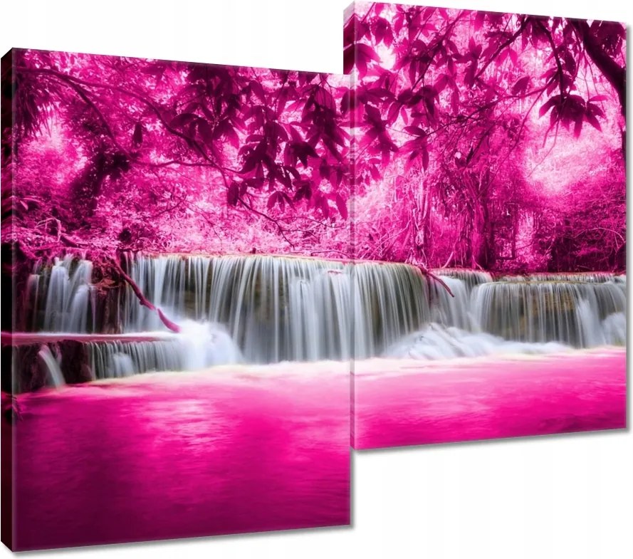 Vászonkép 80x70 Rózsaszín vízesés