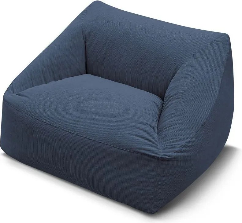 Sötétkék kordbársony babzsákfotel Lilibet – Bobochic Paris