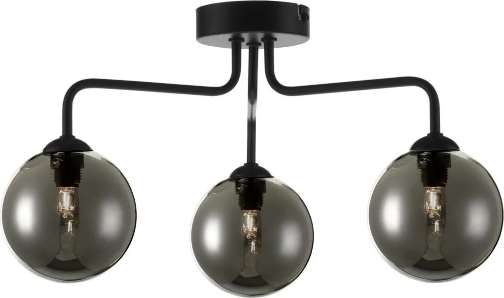 DAR LIGHTING FEY0322-01 FEYA Mennyezeti Csillár Fekete, Füstös G9 IP20