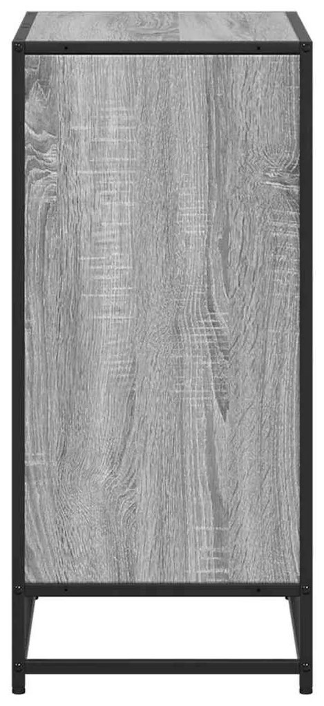 szürke sonoma színű szerelt fa könyvszekrény 60x35x76 cm