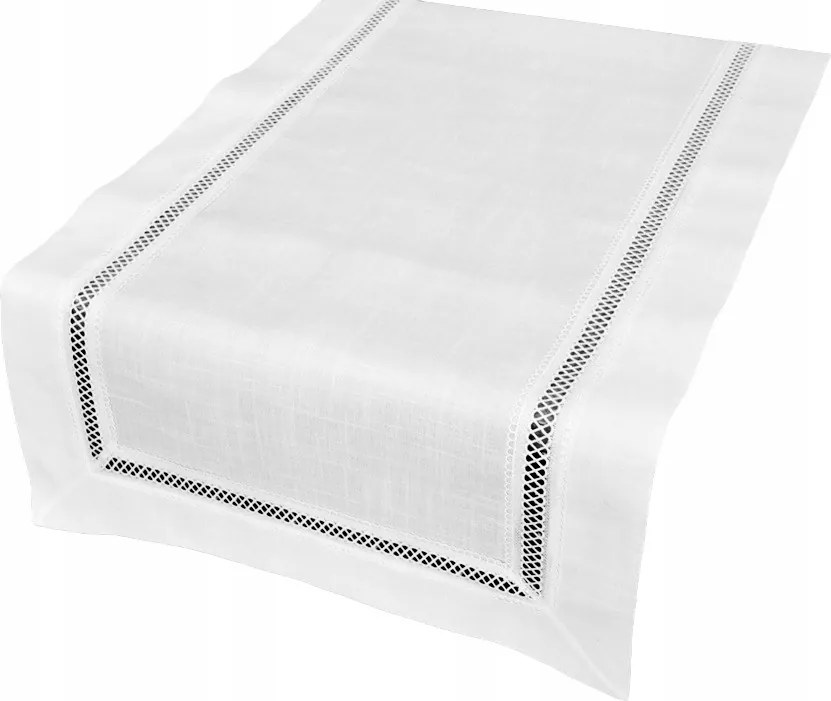 Abrosz Nela dekoratív elegáns 140x260 fehér csipkés 549