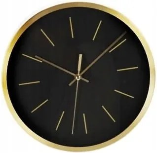 Fém falióra fekete arany kerettel dekoratív 25 cm