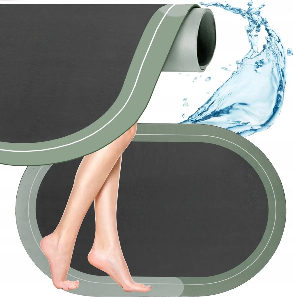 Fürdőszoba Szőnyeg Gyorsan Száradó Nedvszívó Csúszásgátló Szőnyeg A Fürdőszobába