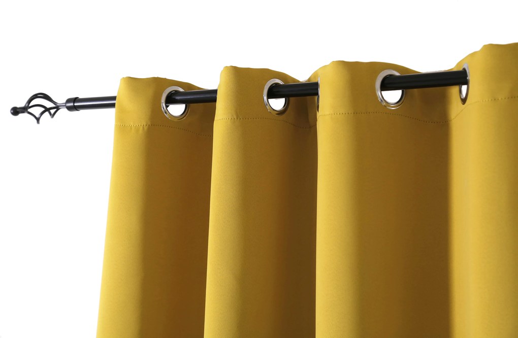 OXFORD sárga függöny 140x250 cm Felfüggesztés: Hullámos sínszalag