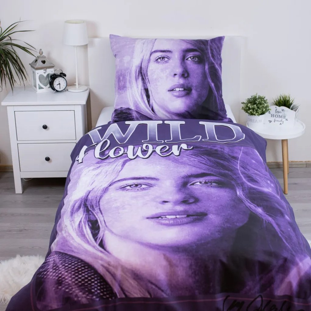 Billie Eilish Wild Flower ágyneműhuzat 140×200cm, 70×90 cm