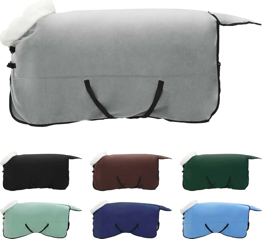 vidaXL Ló Takaró Teljes sötét zöld 125 cm Polár fleece