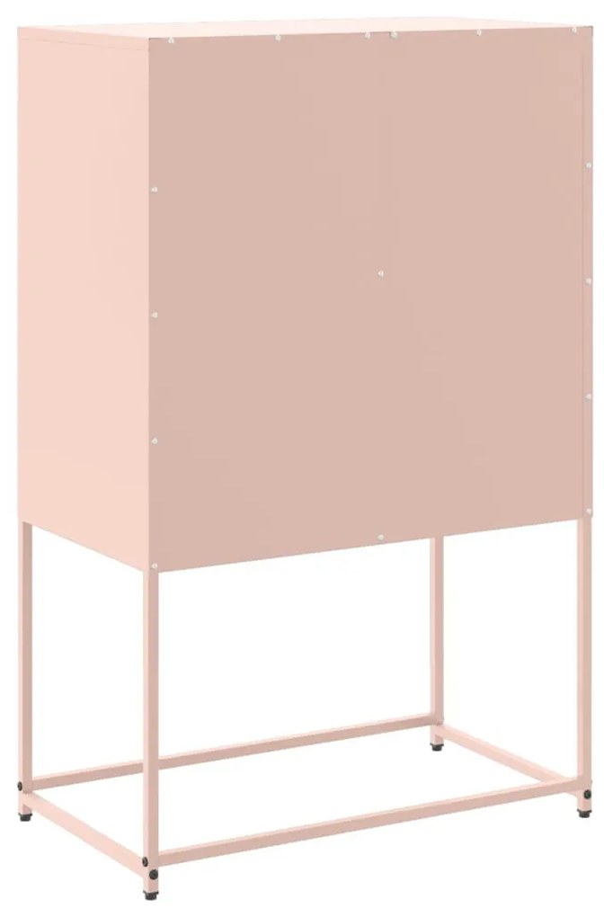 rózsaszín acél magasszekrény 68,5 x 38,5 x 107 cm