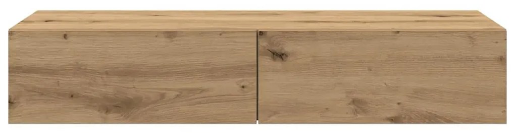 Falipolc fiókokkal artisian tölgy 100x36x19 cm műszaki fa