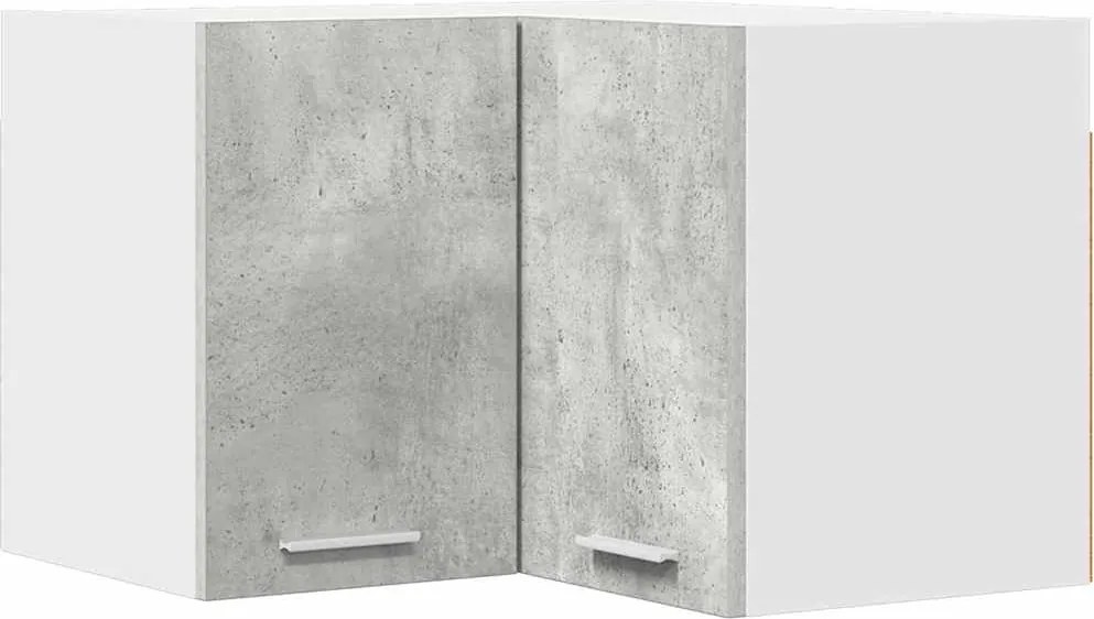 vidaXL Függő szekrény Beton szürke és fehér 57 x 57 x 40 cm Faanyag