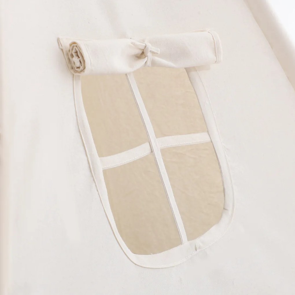 JULIUS gyerek teepee sátor, 120x120x160cm, fehér/szürke Jurhan