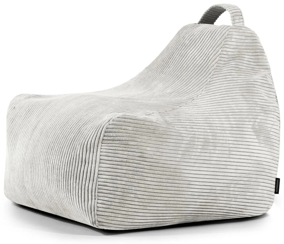 Krémszínű kordbársony gyerek babzsákfotel Game Amuse – SLOWDOWN