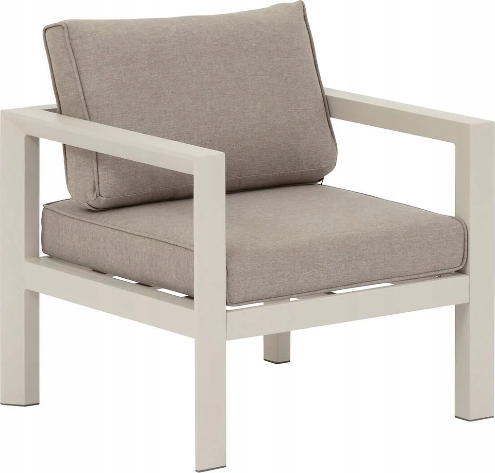 Kerti Szék Alumínium Terasz Fotel Kényelmes Párnával Szürke