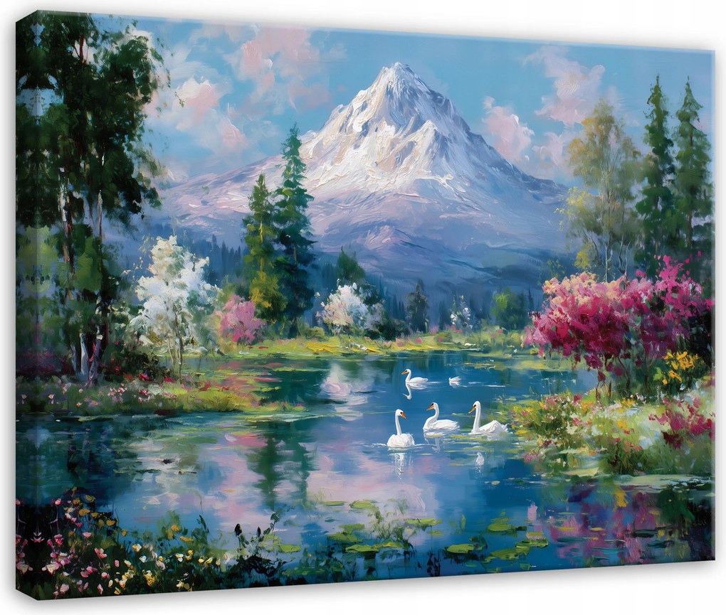 Vászonkép Hegyek Tájkép Természet Erdő Hálószoba Nappali Vászon 120x80