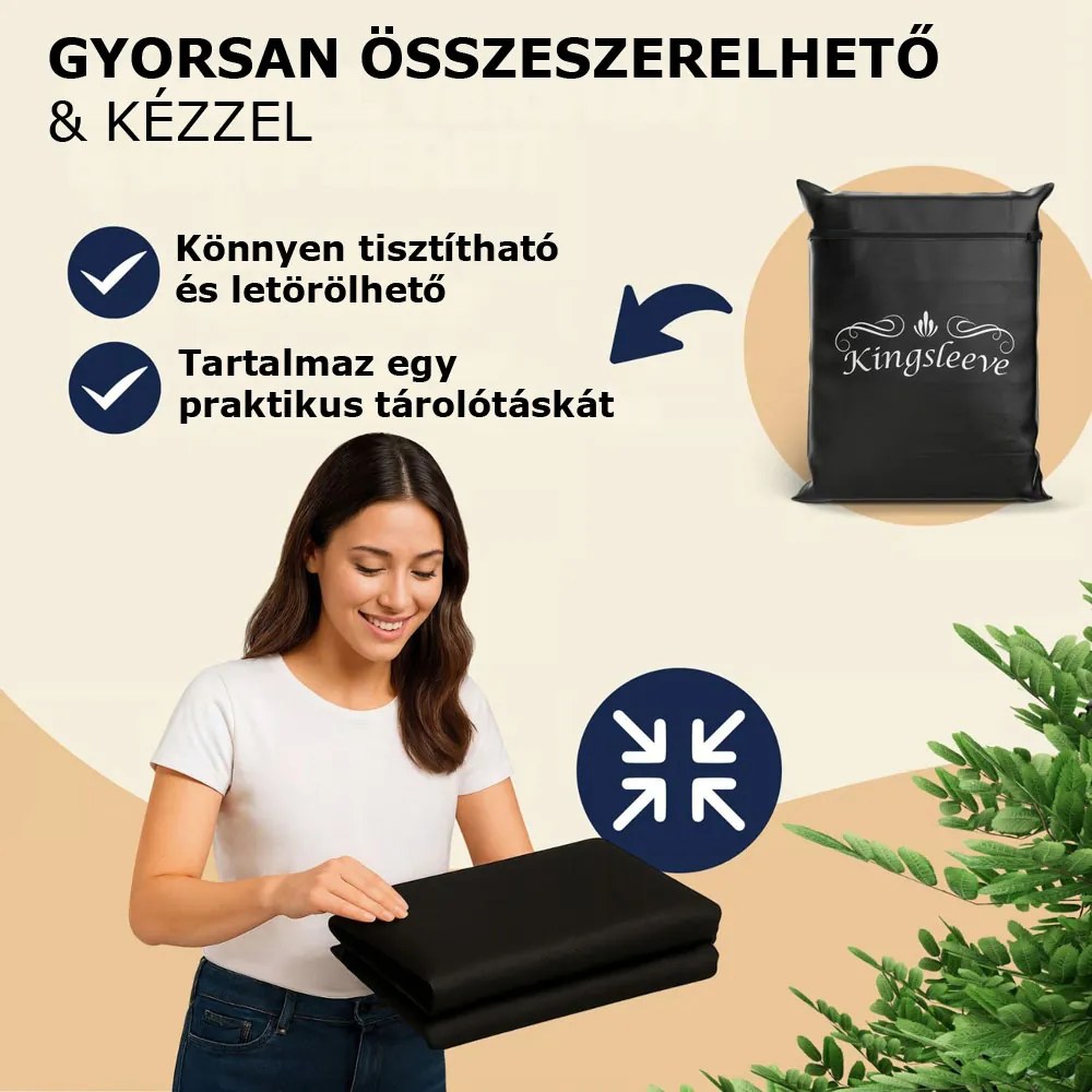 BEER COVER védőponyva sörasztal garnitúrához, 180x90x74cm, antracit Kingsleeve