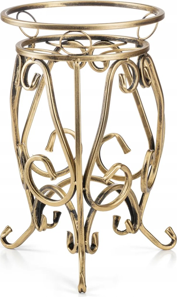 Virágágyás Állvány Fém Álló Terasz Erkély Loft Arany 44,5 CM