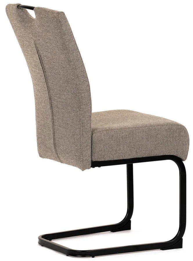 Scaun cu picior tip sanie cu șezut flexibil culoare Trüffel DCL-E2008