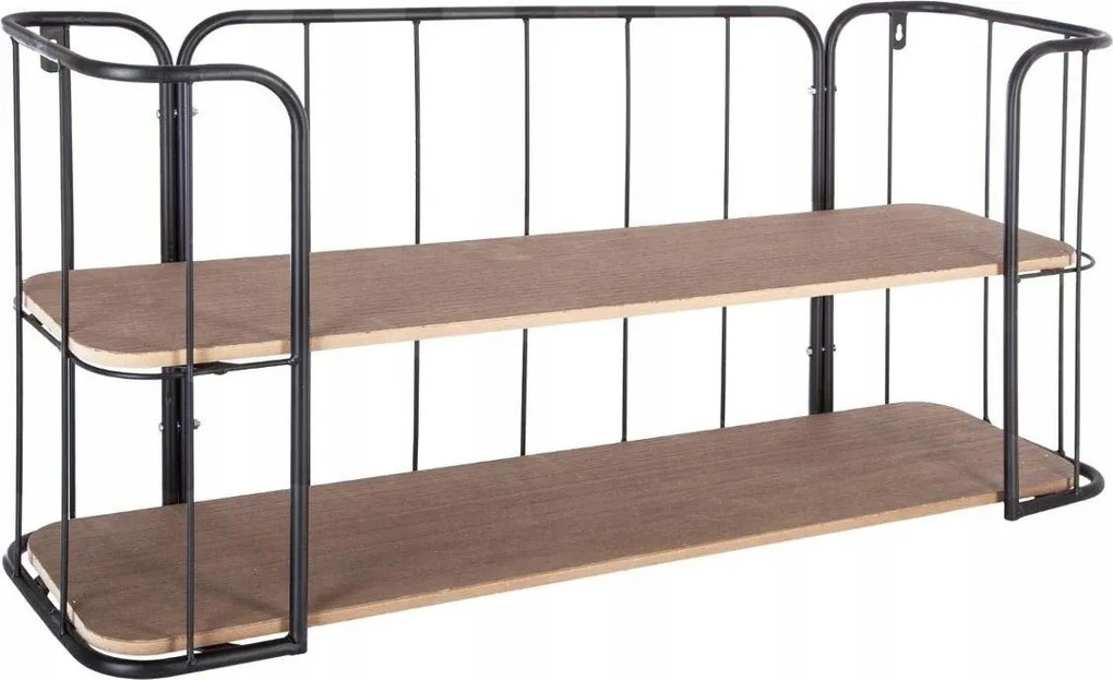 Dekoratív Akasztós Polc 2 Szintes Loft Stílus