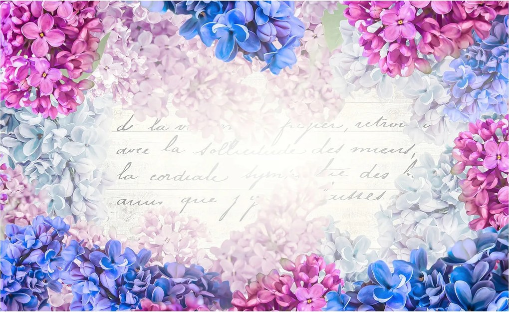 Fotótapéta Lilak vinil Vintage Pasztell virágok 254x184 +ragasztó