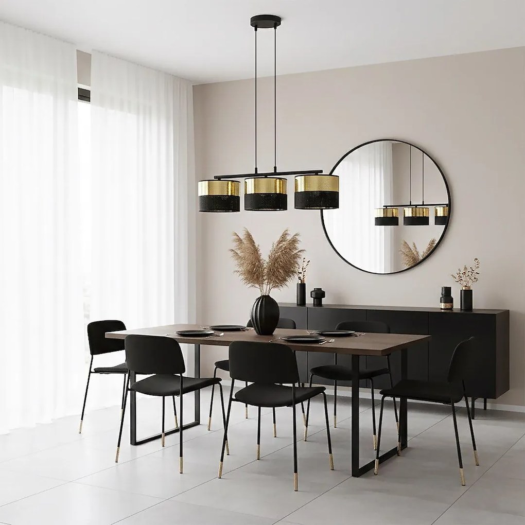Emibig modern függeszték lux fekete arany emi1649/3