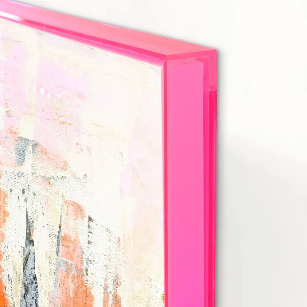 Nyomtatott keretezett vászon kép szett kézzel festett részletekkel 2 db-os 41,5x41,5 cm New Age Pink – Malerifabrikken