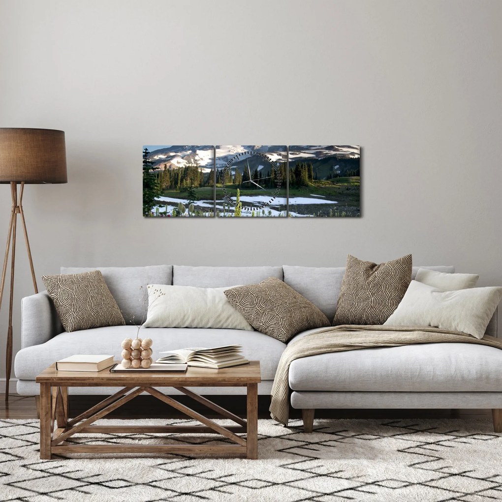 Kép - Mount Rainier (órával) (90x30 cm)