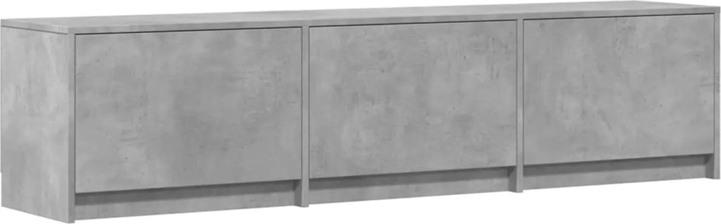 vidaXL TV szekrény leddel fiókkal Beton 165 x 34 x 40 cm Faanyag
