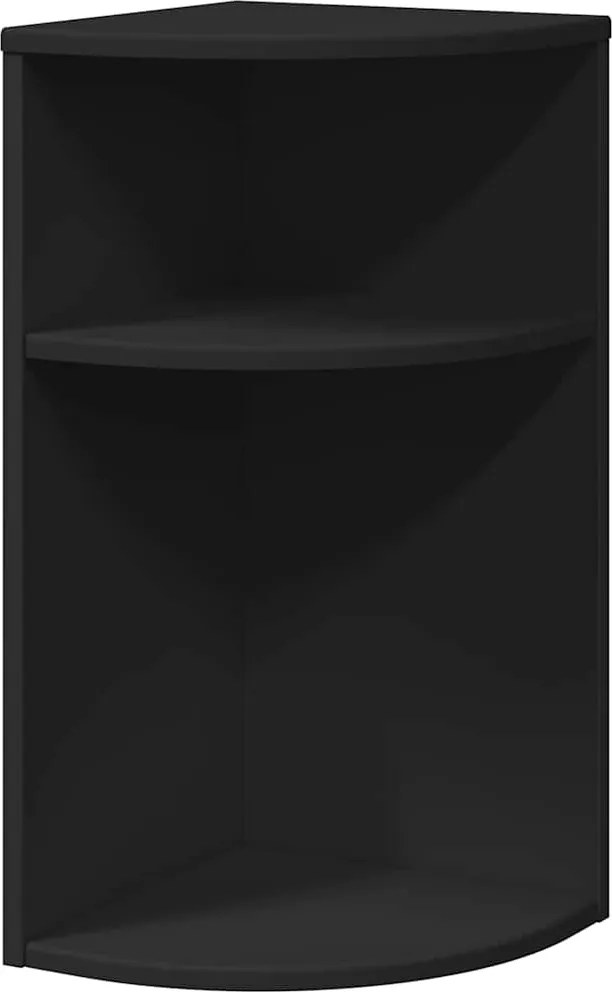vidaXL Végasztal Fekete 29,6 x 29,6 x 60 cm Faanyag