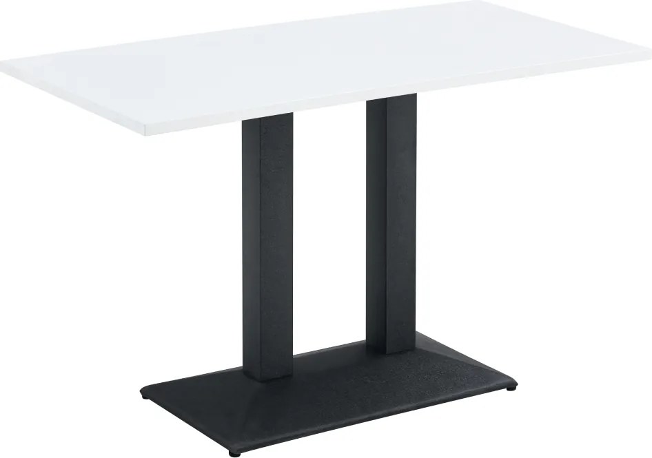 Bisztró asztal, fehér/fekete, 120x60 cm, RINALDO TYP 2