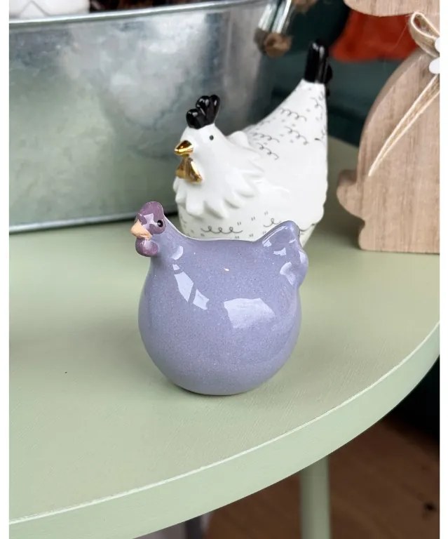 Kerámia tyúk LILAC CHICKEN lila - több méretben Méret: S
