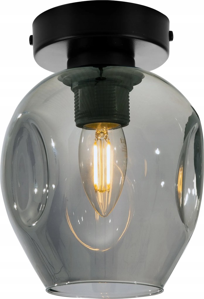 Mennyezeti Lámpa Lógó Fali Lámpa Plafon Üveg Loft Modern Grafit