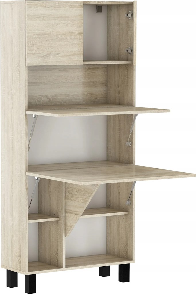 Könyvespolc nappaliba íróasztalra dohányzóasztalra Homi 80 x 32 x 175 cm sonoma tölgy