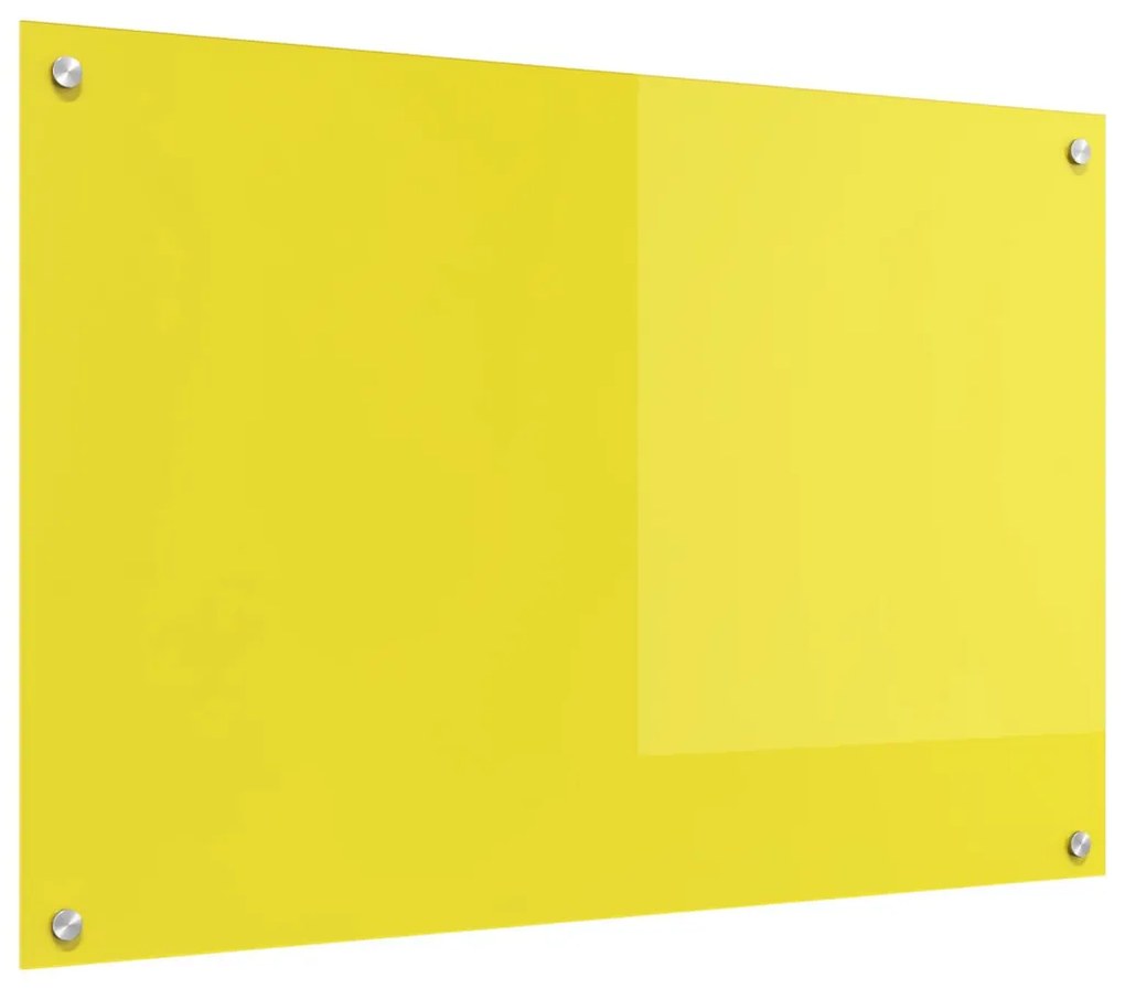 Konyhai Hátfal Sárga 90x60x0,6 cm Edzett Üveg