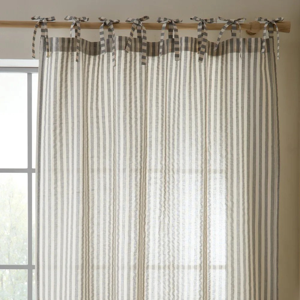 Szürke függöny 140x183 cm Zanzibar Woven Stripe – Pineapple Elephant