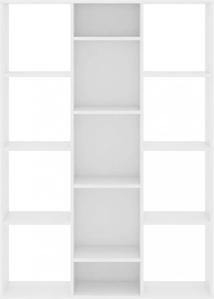 fehér szerelt fa térelválasztó/könyvszekrény 100 x 24 x 140 cm