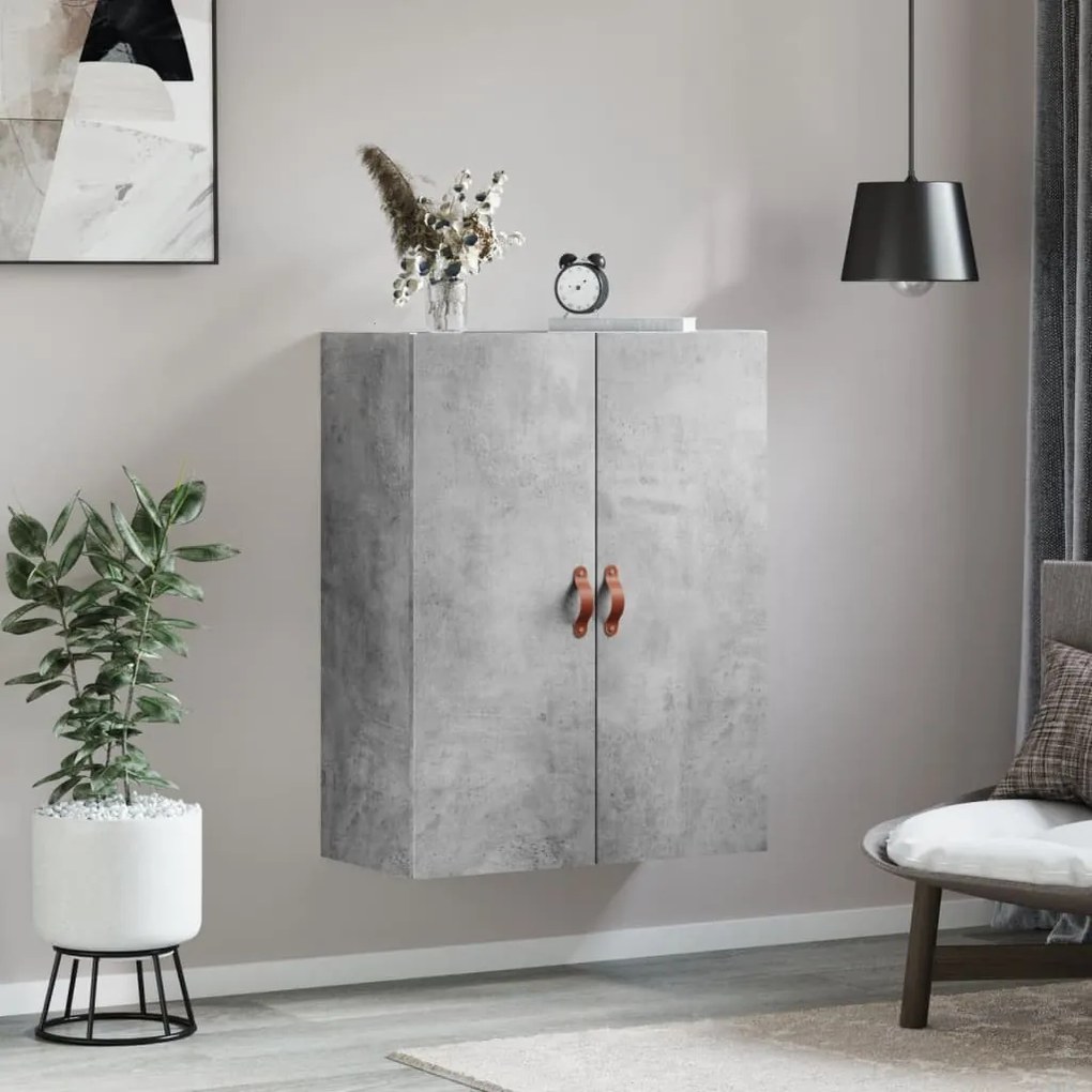 betonszürke fali szekrény 69,5x34x90 cm