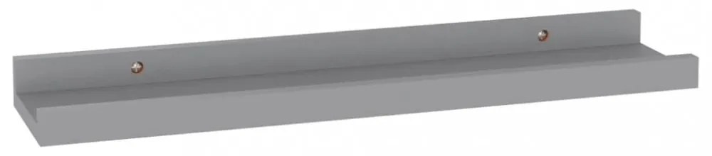 4 db szürke fali polc 40 x 9 x 3 cm