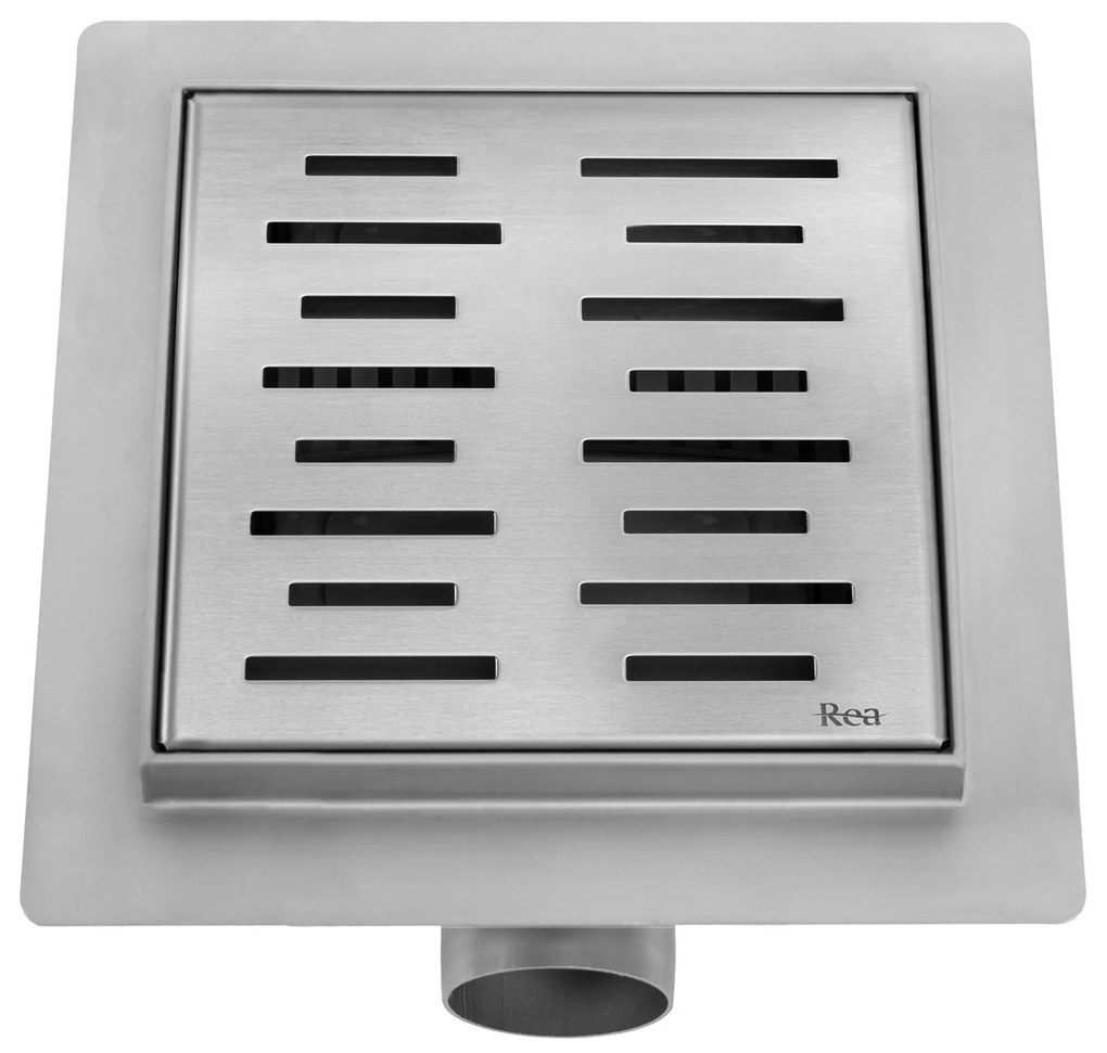 Zuhanylefolyó REA LINE 150x150 Nickel Brush