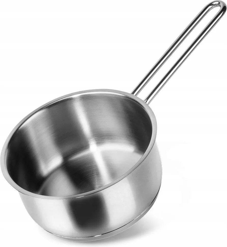 Serpenyő Kis Edény Hosszú Fogantyúval Rozsdamentes Acél 14 cm 0,9L