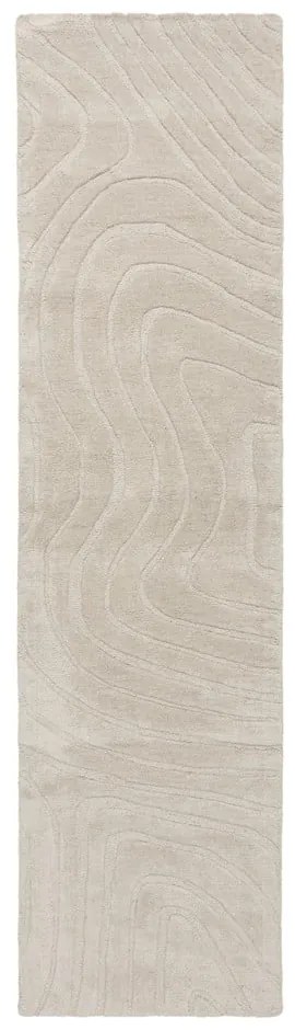 Krémszínű kézi szövésű gyapjú futószőnyeg 60x230 cm Mesmerise Natural – Flair Rugs