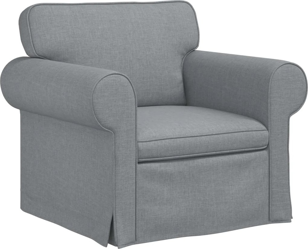 vidaXL Kanapé Világosszürke 215 x 82 x 80 cm szövet